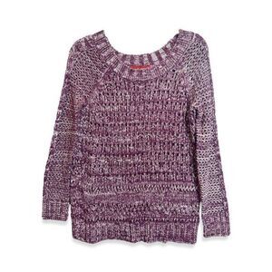 Design nation Narciso Rodriguez Sweater Loose Knit Open Knit Purple Beige M